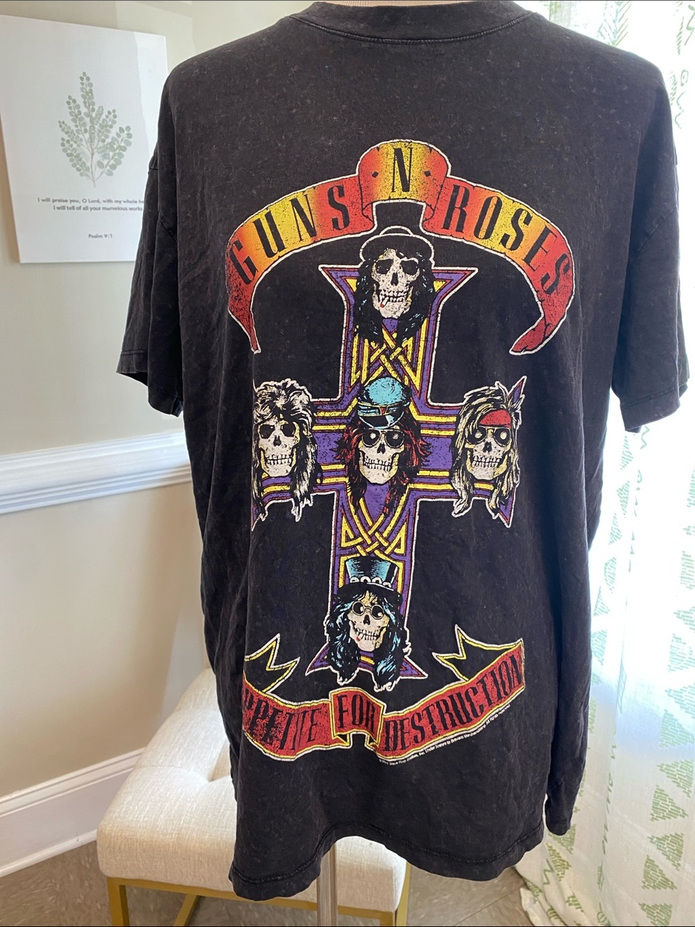 Appetite for Destruction Black Graphic Band Guns N Roses T-Shirt